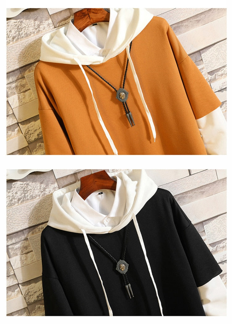 5XL Hoodies Sweatshirts Men Fake 2PAC Cotton Hooded Japanese Style Sweatshirt Mens Hip Hop Brown Causal Hoodiee Xxxtentacion