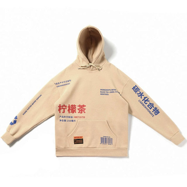 Hoodies Men Chinese Printed Hooded Thick Pullover Sweatshirt Men High Street Fashion Hip Hop Streetwear Hoodie Autumn